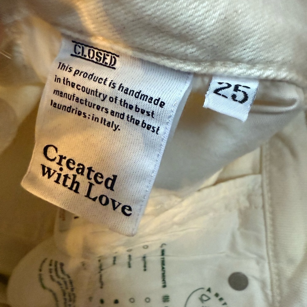 Women's Closed Organic Cotton Cream skinny Jeans - Picture 4 of 5